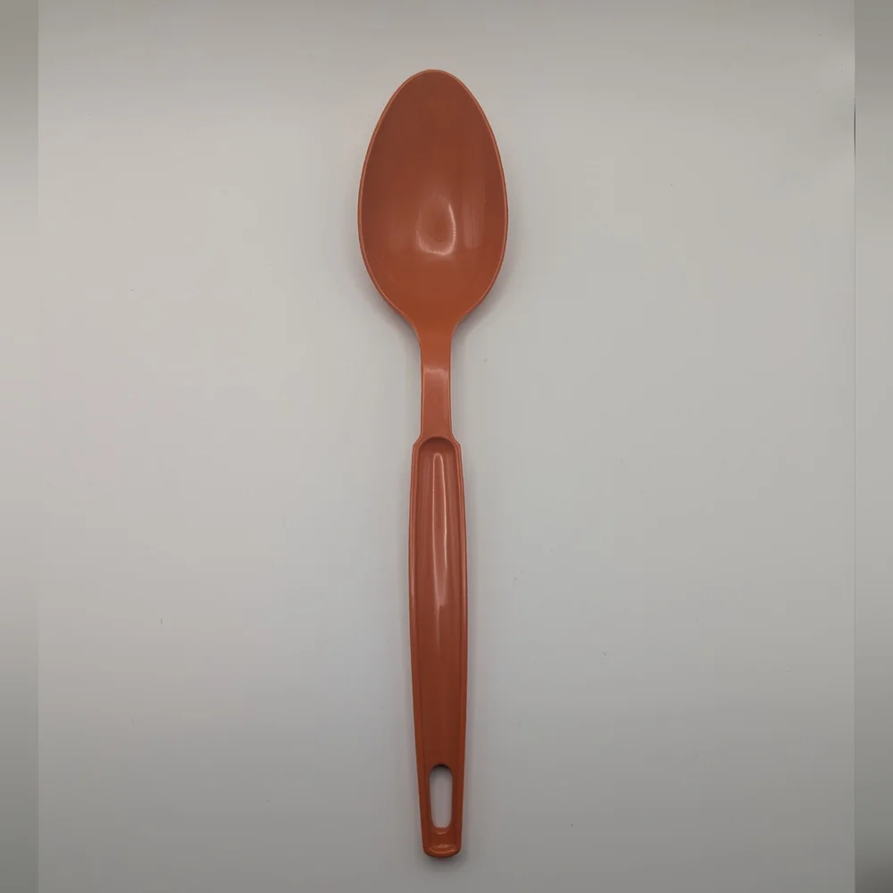 Vintage Ekco Orange Solid Serving‎ Spoon Made In USA Dishwasher Safe